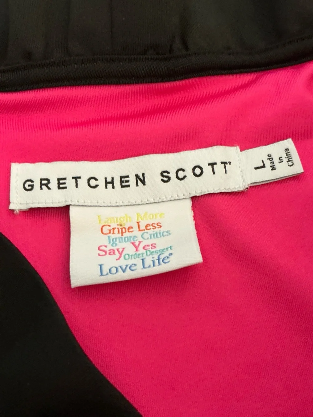 GRETCHEN SCOTT, Jersey Sleeveless Ruffneck Top - Solid Black, Size Large, NWOT - Picture 7 of 12